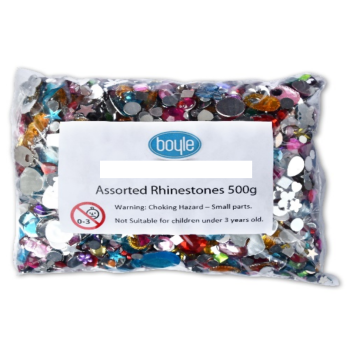 500g Boyle Assorted Rhinestones Acrylic Flat Back Art Craft