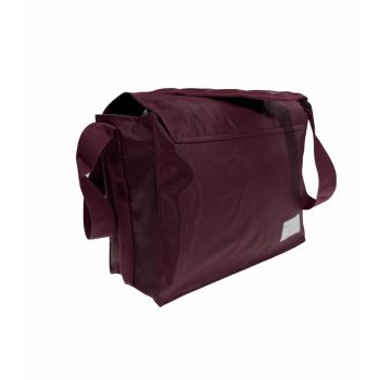 Leuts Tote Library Shoulder Bag School Book Books Carry Storage Messenger - Maroon
