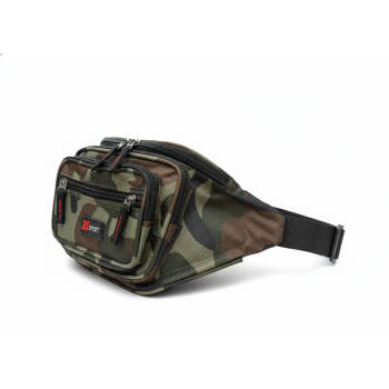 Canvas CAMO BUM BAG Camouflage Waist Travel Belt Wallet Money Security Zips