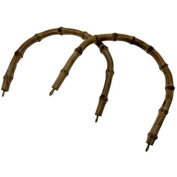 1 Pair 100% Replacement Bamboo Handles Straps Handbag Handle MADE IN JAPAN Wooden
