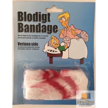 FAKE BLOOD BANDAGE Costume Party Halloween Fancy Dress Tearable Gore