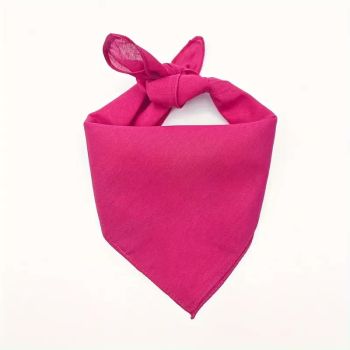 BANDANA 100% COTTON Head Wrap Durag Bandanna Summer Biker Scarf Mask - Hot Pink