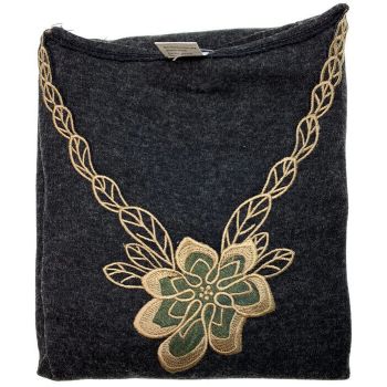 Ladies Merino Wool Blend Long Sleeve Thermal Spencer Top Thermals Underwear - Black - 10-12