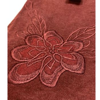 Ladies Merino Wool Blend Long Sleeve Thermal Spencer Top Thermals Underwear - Burgundy - 12-14