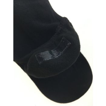 1x NO SHOW COTTON SOCKS Non Slip Heel Grip Low Cut Invisible Footlet Seamless - Black - 2-8