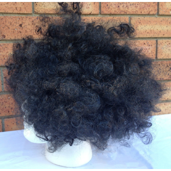 DELUXE AFRO WIG Curly Hair Costume Party Fancy Disco Circus 70s 80s Dress Up - Black