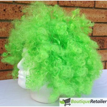 DELUXE AFRO WIG Curly Hair Costume Party Fancy Disco Circus 70s 80s Dress Up - Green