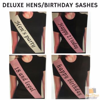 Hen's Night Bridal Sash Bride Happy Birthday 18th 21st Party Night Girls