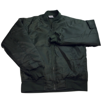 Plus Size Quilted Jacket Zip Up Classic Padded Flight Flying Winter Big & Tall - Bottle Green - 7XL
