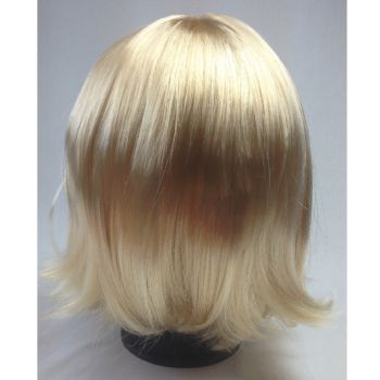 Bob Wig Costume Short Straight Fringe Cosplay Party Full Hair Womens Fancy Dress - Blonde