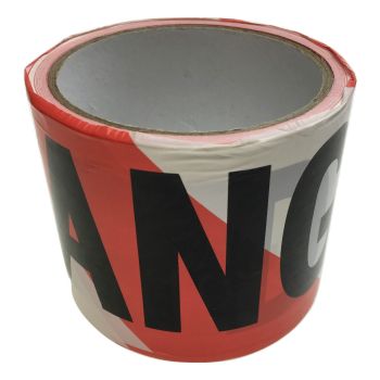 DANGER TAPE Red White Safety Warning Barricade Barrier Strip Non-Stick 20m