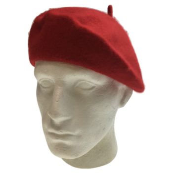 Unisex FRENCH BERET HAT sboy Military Cap Winter Warm Army Style Beanie - Red
