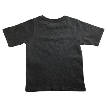 KIDS PLAIN T SHIRT Childrens Child 100% COTTON Boys Girls Basic Blank Tee Top - Grey Marle - 6