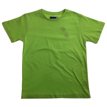 KIDS PLAIN T SHIRT Childrens Child 100% COTTON Boys Girls Basic Blank Tee Top - Lime - 10