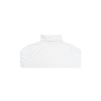 Ladies SKIVVY Womens Long Sleeve Plain Top Warm Turtleneck Cotton High Neck in White - L