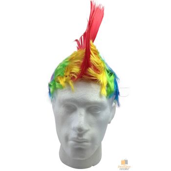 Rainbow MOHAWK WIG 70s 80s Rock Punk Hair Costume Mohican Rooster Wig Fancy