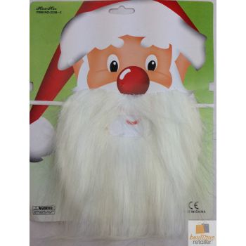 SANTA CLAUS BEARD Christmas Costume Fancy Dress Xmas Holiday One Size