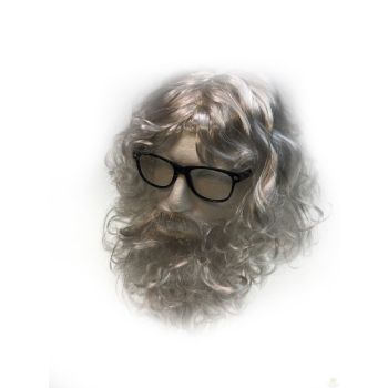 3 in 1 SANTA WIG White Beard Glasses SET Christmas Claus Xmas Costume Party
