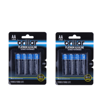 2x 4 Pack LR6 AA Platinum Alkaline Batteries Long Lasting Power Home Office