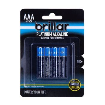 1 Pack of 4 AAA Platinum Alakaline Batteries Long Lasting Power Home