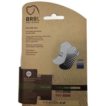 2pk BRBL Baloo Ankle Socks Low Cut MADE IN ITALY  - Dark Grey/Mid Grey - L