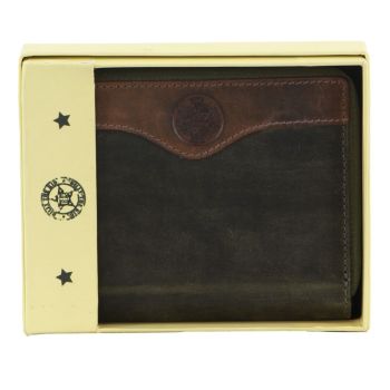 Billy The Kid Leather Wallet with Zip & Coin Pocket in Olive