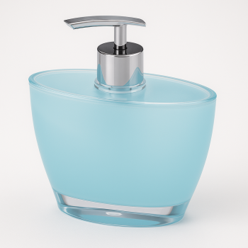 Oval Hand Pump Soap & Lotion Dispenser Empty Bottle in Blue