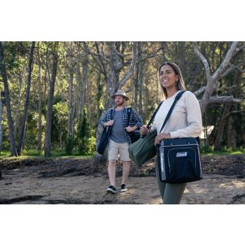 Coleman 30 Can Soft Cooler Insulated Outdoor Camping Picnic Bag in Black