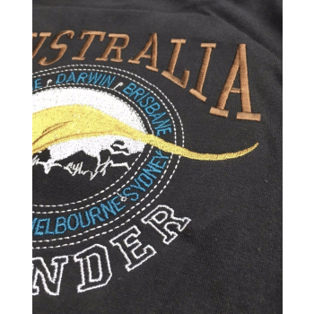 Adult Australia Kangaroo T Shirt Australia Day Souvenir Tee Top 100% Cotton - Grey - XS