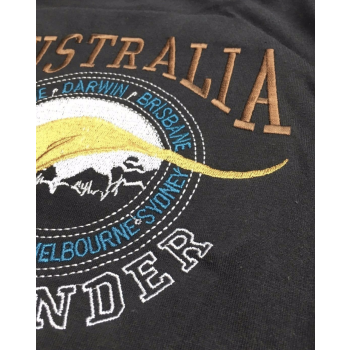 Adult Australia Kangaroo T Shirt Australia Day Souvenir Tee Top 100% Cotton - White - XXL