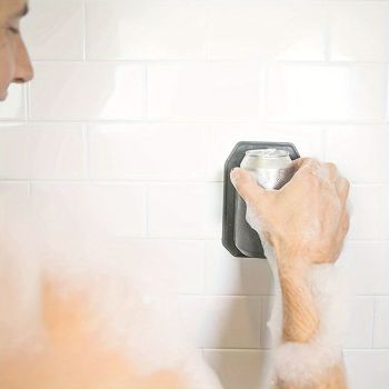 PP Sturdy Hard Plastic Shower Beer Holder Wall Mounted Beverage Can Rack Self Adhesive