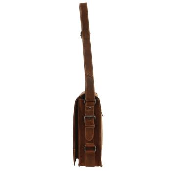 Jack's Inn Lady Killer Brown Crazy Horse Leather Shoulder Bag Western Vintage in Cognac