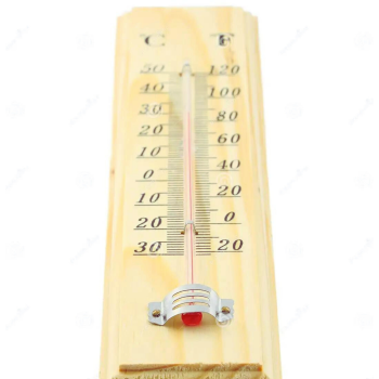 27cm WOODEN THERMOMETER Indoor Outdoor Glass Wall Hanging Room Sensor Jumbo