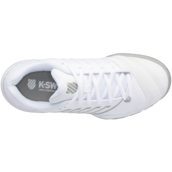K-Swiss Womens Bigshot 4 AC Tennis Shoes - White/Silver - US 9.5