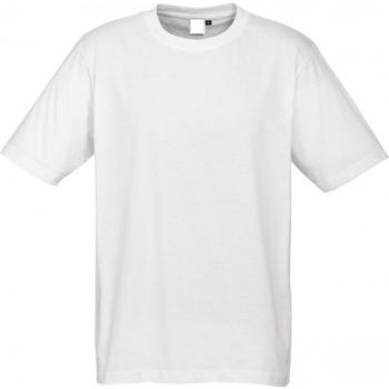 Plain T-Shirt 100% COTTON Basic Blank Tee Mens Ladies Casual BULK Adults - White - L