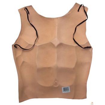 Mens MUSCLE CHEST Costume Six Pack Party Bodybuilder 6 Pack Fancy Fun