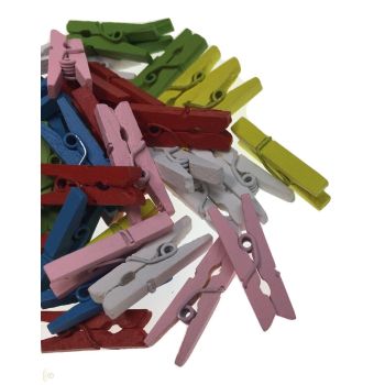 600pcs MINI WOODEN PEGS Natural Craft Baby Shower Clothes Pin Scrapbook 35mm