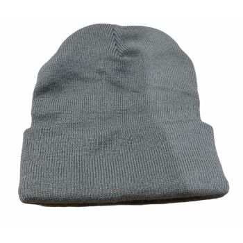 PLAIN BEANIE Unisex Mens Womens Winter Warm Hat Ski Cap Knit One Size - Grey