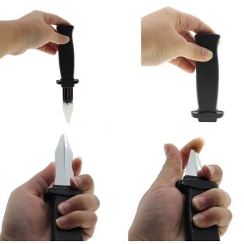 TRICKY DISAPPEARING FAKE KNIFE Prank Blade Novelty Trick Stage Toy Prop Game