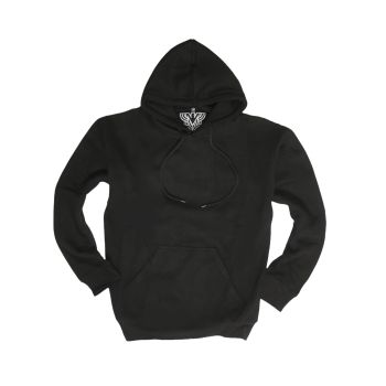 Adult Mens 100% Cotton Fleece Hoodie Jumper Pullover Sweater Warm Sweatshirt - Black - 2XL