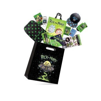 Rick & Morty Showbag 22 w/ Backpack/Keyring/Socks/Hat/Pens/Pin Set/Playing Cards