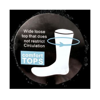 Merino Wool Mens Loose Top Thermal Socks Diabetic Comfort Circulation - 1 Pair - Navy - 7-11