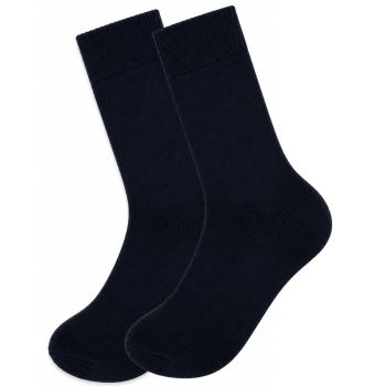 Merino Wool Mens Thermal Diabetic Socks Loose Top Circulation 6 Pairs - Navy