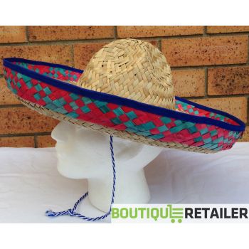 10x Mexican SOMBRERO Fancy Dress Straw Party Costume Hat Cap Spanish BULK