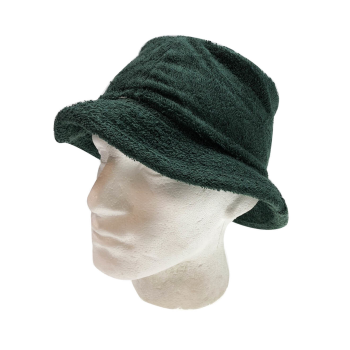 Stingy Brim Terry Towelling Bucket Hat Daggy Fishing Camping Lad Cap 100% COTTON - Bottle Green - L/XL