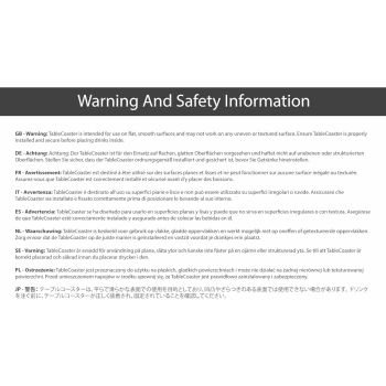 Table Coaster Anti-Spill Drink Holder Tray Couch Seat Car Office Travel - White