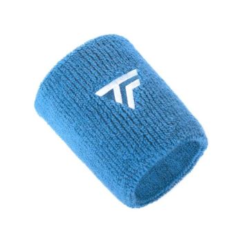 Tecnifibre Tennis XL Wristband Wrist Bands Sweatband Sport Squash Cotton - Azur