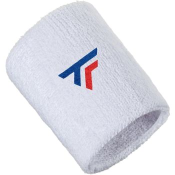 Tecnifibre Tennis XL Wristband Wrist Bands Sweatband Sport Squash Cotton - White