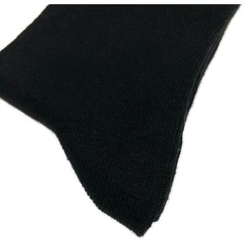 BAMBOO SOCKS Crew Natural Eco Healthy Enviro Unisex Work Anti-Bacterial Business - Black - 6-11