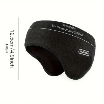 Warm Mens Winter Earmuffs Ear Cover Protection Running Headband in Black